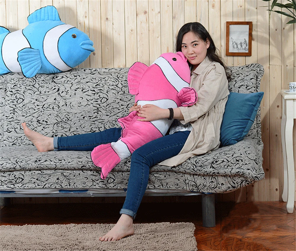 Fancytrader 100cm Plush Big Cartoon Fish Plush Toys Stuffed Animals Good Luck Fishes Cushion Doll for Children Birthday Gifts7