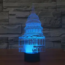 3D иллюзия bulbing свет в ночь 7 цветов изменить сенсорный переключатель светодиодные настольные лампы Оригинальные светильники белый дом свет