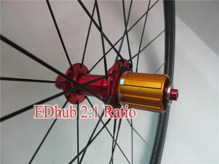 Ультралегкая велосипедная ступица EDhub V тормозные велосипедные ступицы/запчасти, черный и красный цвет, 20H передние/24 H задние - Цвет: EDhub red 2v1