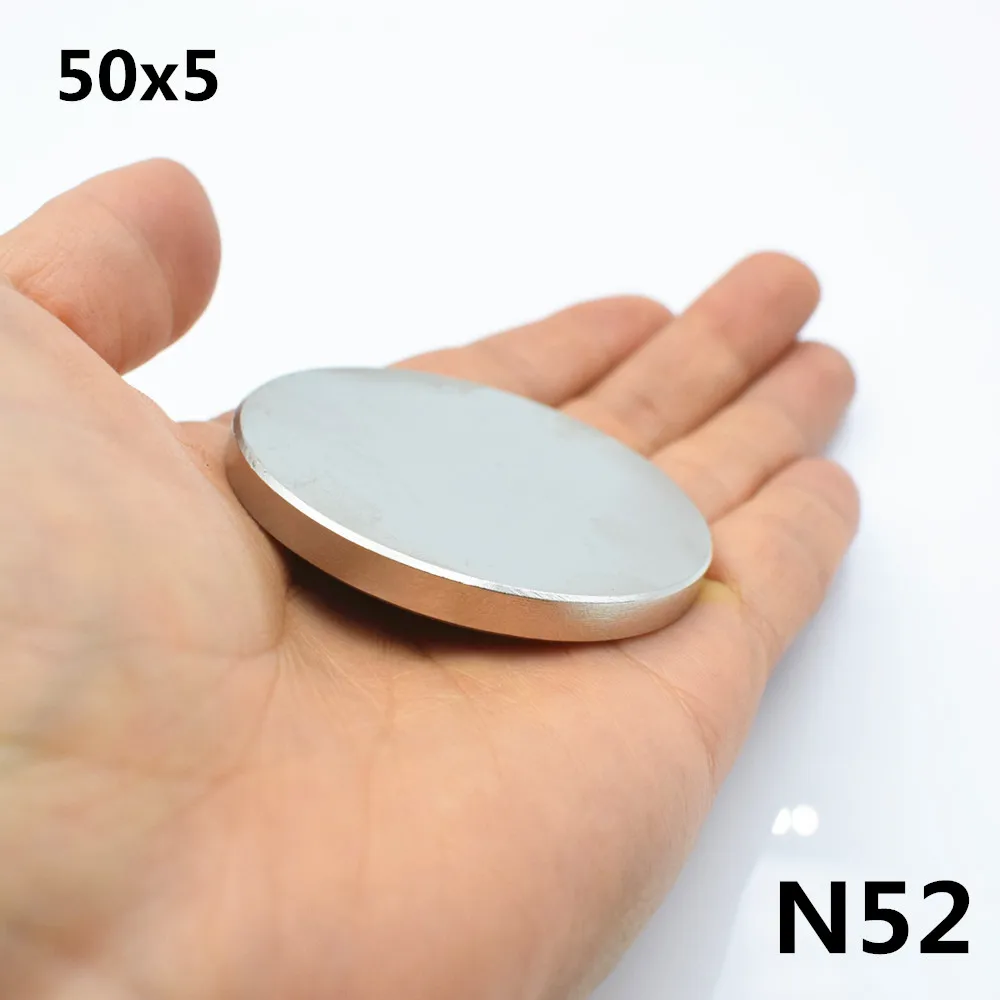 1pcs Neodymium 50x5mm N52 Super strong round Rare Earth