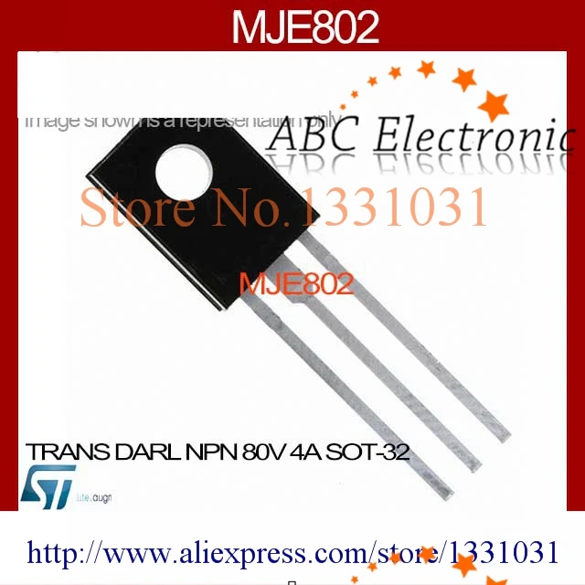 MJE802 Darlington Transistor NPN 80V 4A SOT-32 New Lot Qty-15 
