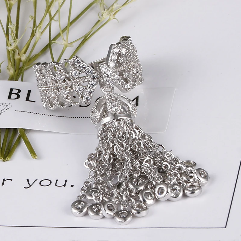 Женское кольцо с кисточкой регулируемое инкрустацией из фианита AR015|crown ring|tassel