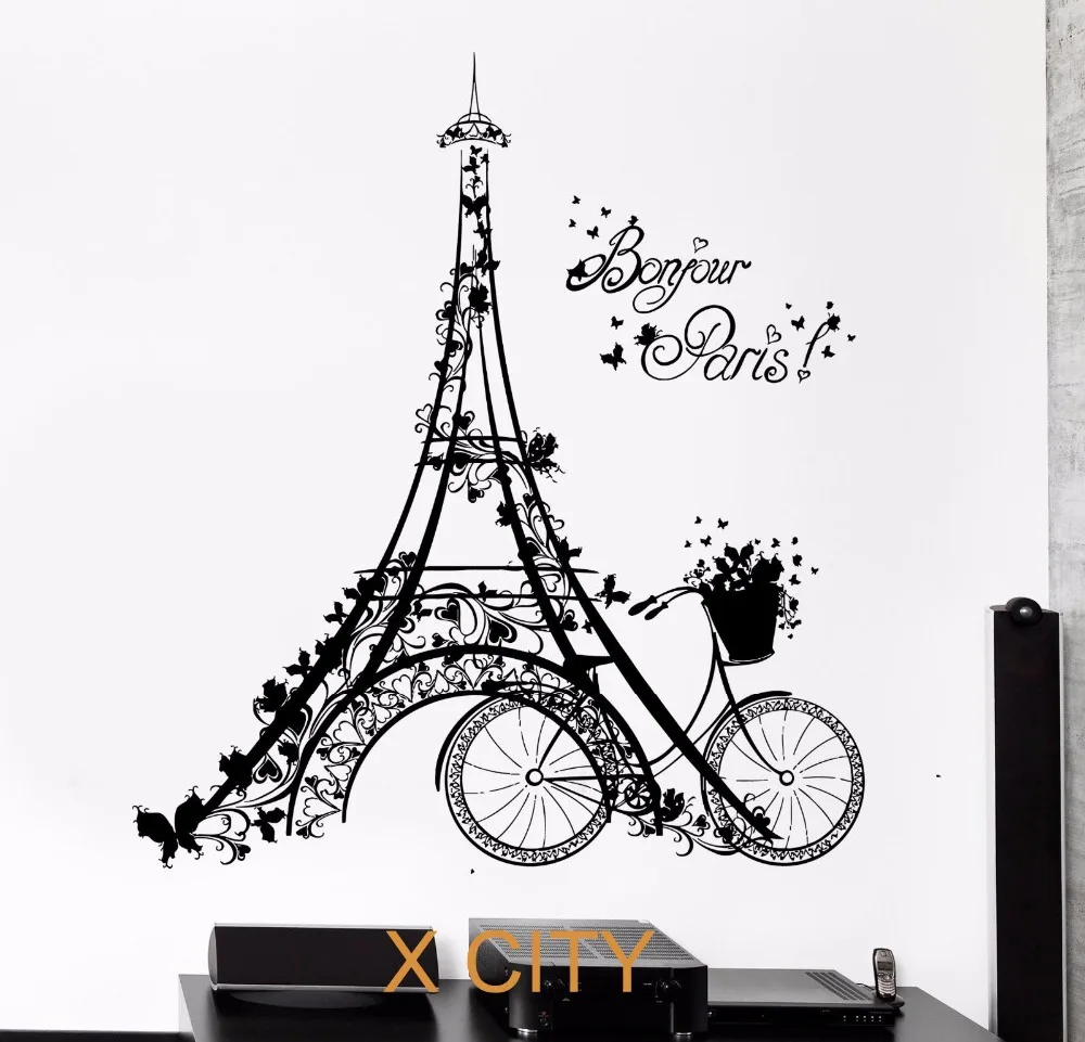Online Get Cheap Wall Eiffel Tower Decal Aliexpresscom Alibaba
