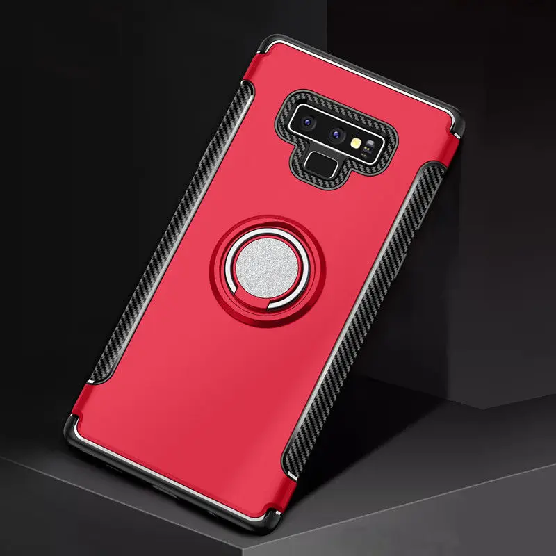 Shockproof Armor Case For Samsung Galaxy Note 9 S9 S8 Plus S7 S6 Car Ring Holder Stand Cover For iphone XS MAX X 8 7 6 6S Plus iphone se wallet case