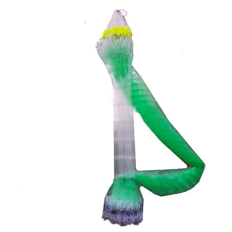 

Depth 1.5m mesh30mm-50mm length 20m small fishing net monofilament nylon net 3 layer fishing network gillnet outdoor Accessories