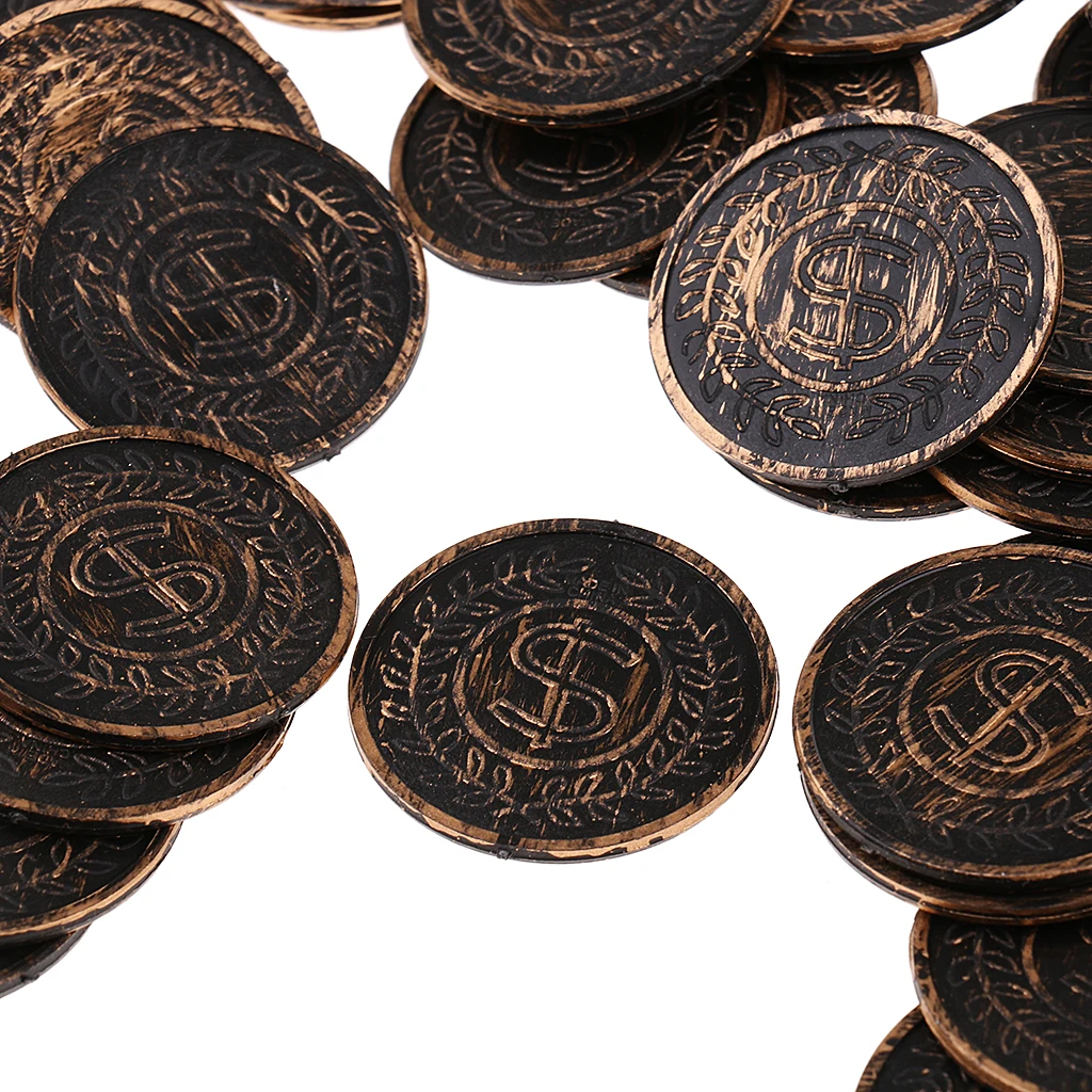 Пластиковые сокровища пиратов монетки нагрудные пината Play Money монета для