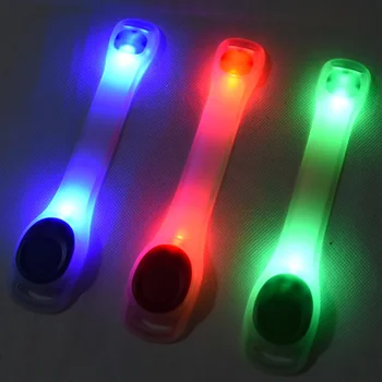 

New 2pcs Night Running Arm Band LED Glowing Reflective Safety Armband for Jogging Cycling LMH66