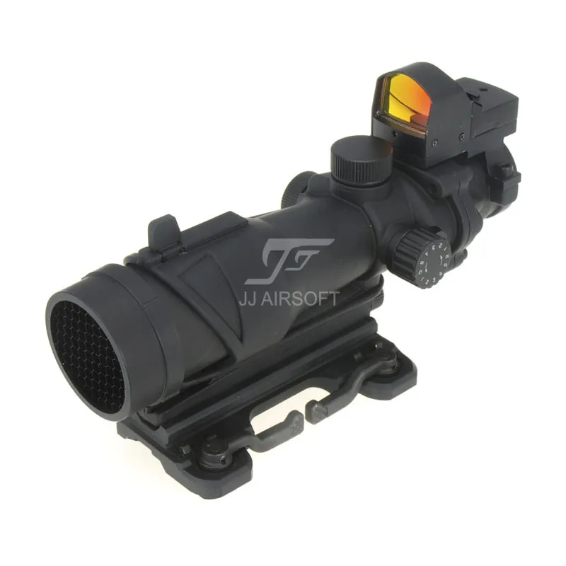 JJ страйкбол ACOG Стиль 4x32 область полное освещение w QD крепление и мини красная