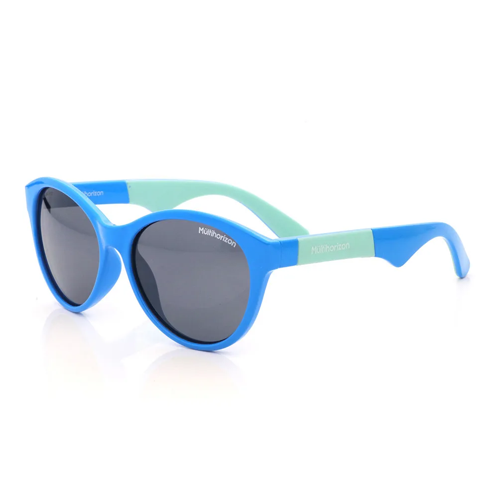 Детские резиновые гибкие прямоугольные поляризованные солнцезащитные очки с УФ-защитой, Персонализированные Солнцезащитные очки для мальчиков и девочек на день рождения - Цвет линз: MH-GL0061BL