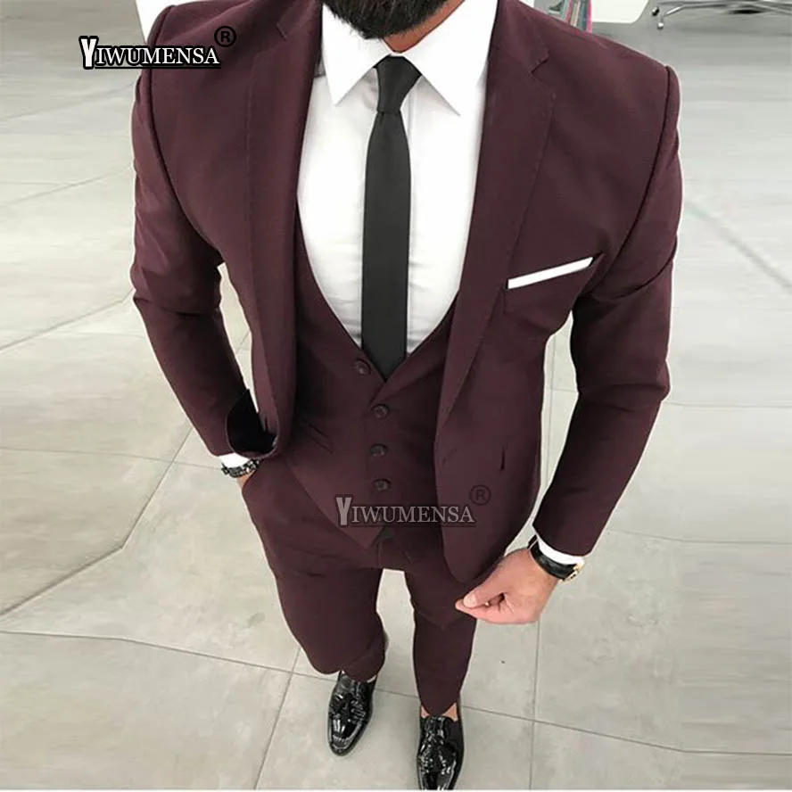 Us 6887 50 Offyiwumensa Costume Mariage Homme 2018 Wedding Suits For Men Terno Masculino Slim Fit Fato Homem Mens Suits Formal Suit Mens In Suits