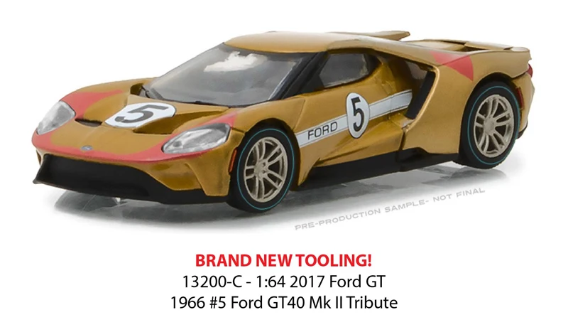 

Green Light 1:64 2017 Ford GT 1966 #5 Ford GT40 Mk II alloy toy car toys for children diecast model car Birthday gift