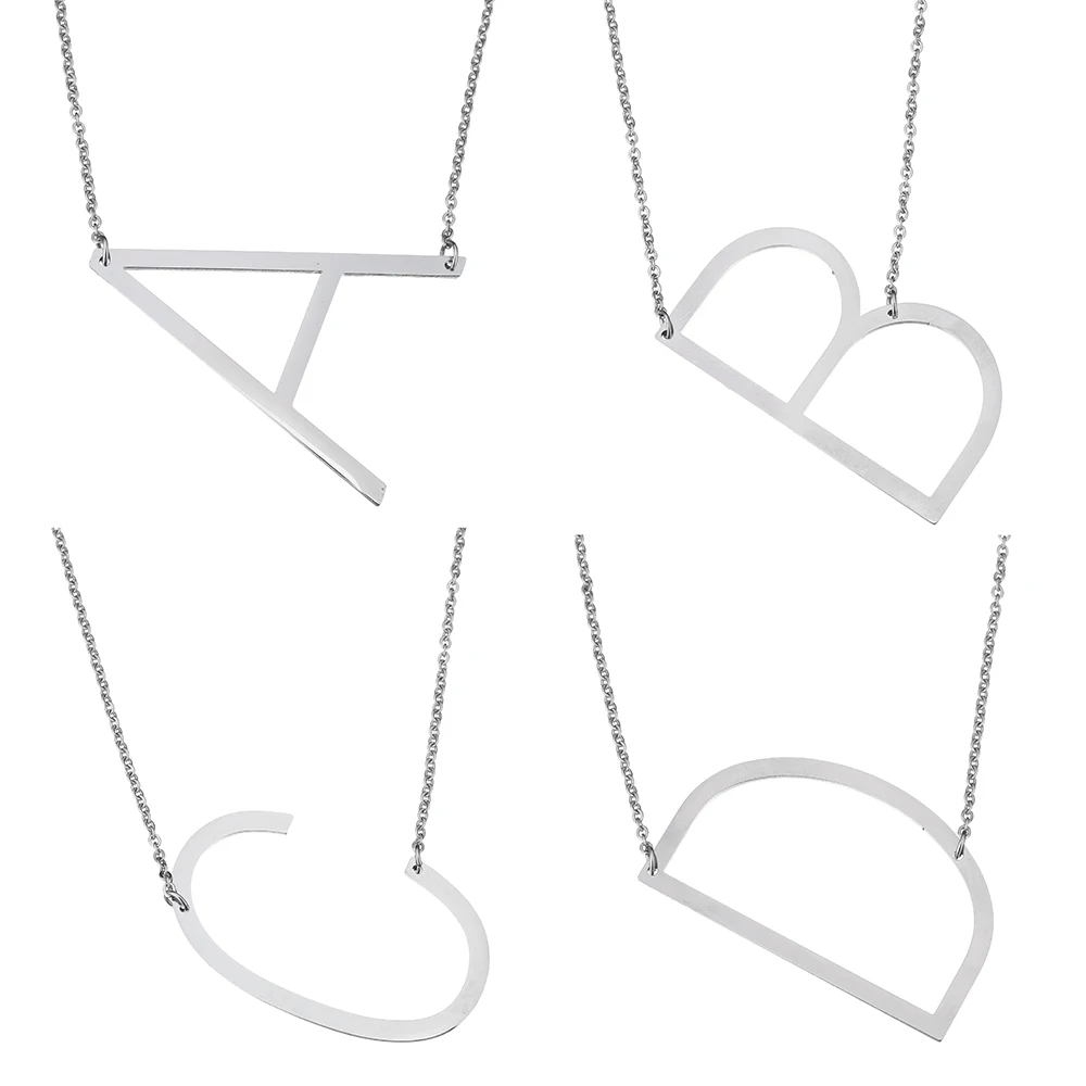 2017 Fashion Stainless Steel Letter Necklace Pendants Statement