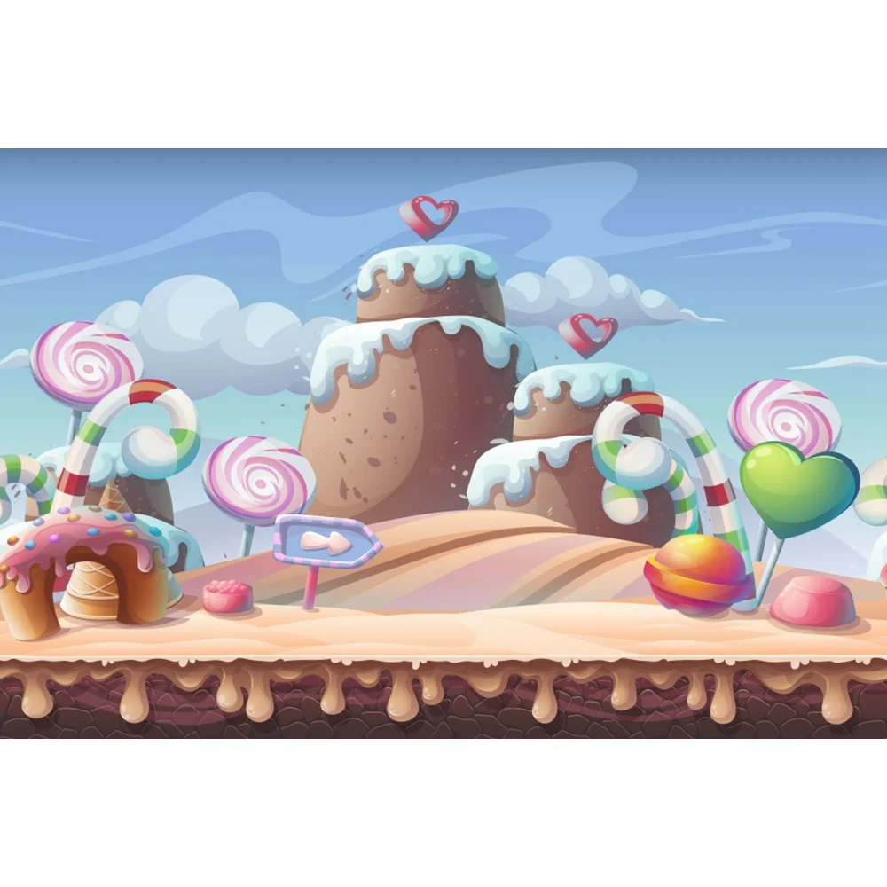 Yeele мороженое дом леденец Candyland ребенок день рождения фотографии задний план индивидуальные фотографические фоны для фотостудии - Цвет: Фуксия