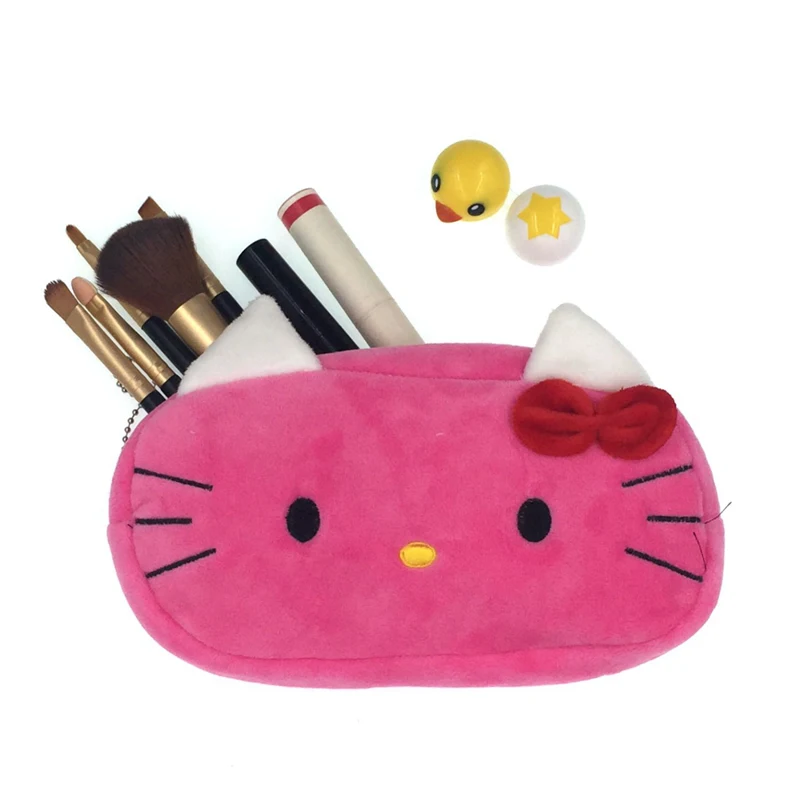 

Cartoo Hello Kitty Small Cosmetic Bag Zipper Make Up Case Women Travel Makeup Organizer Storage Pouch Toiletry Wash Bath Kit
