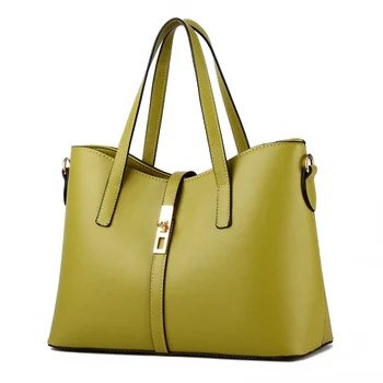 

High Quality PU Women Handbag Office Lady Shoulder Bag Lock Cusual Crossbody Messenger Green