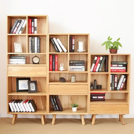 Bookcase Living Room Furniture Home Furniture Oak Solid Wood Shelf