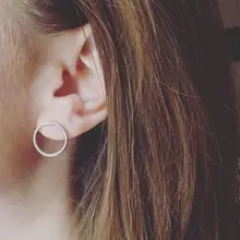 925 пробы серебряные серьги простые круглые серьги-гвоздики для женщин гипоаллергенные ювелирные изделия из стерлингового серебра