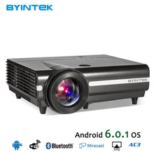 BYINTEK MOON BT96Plus Android Wifi Smart Video LED Projector Proyector For Home Theater Full HD 1080P Support 4K Online Video