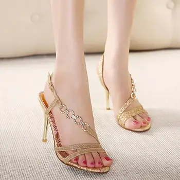 

Fashion Nice Summer Shoes Woman Sandals Party PU Leather Fashion Open Toe High Heels Ladies Sandals Women Shoes 65