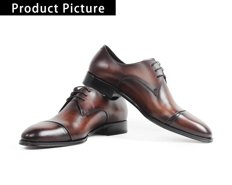 VIKEDUO Для мужчин; обувь в стиле Дерби для свадьбы; обувь для офиса; мужской Туфли под платье Винтаж патиной Блейк на заказ, ручной работы с круглым носком; Zapato de Hombre формальная обувь