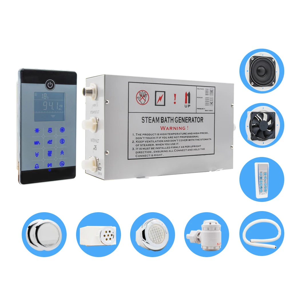 2019 Новый паровой Ggenerator CE сертифицированный 2.8KW bluetooth контроль для ванной датчик