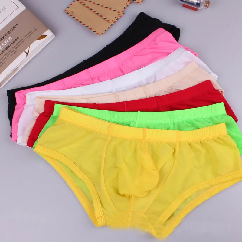 

La MaxPa 2019 men Modal Men's Boxers Ultra-thin breathable boxer men's ice silk seamless translucent Boxershorts summer k1089