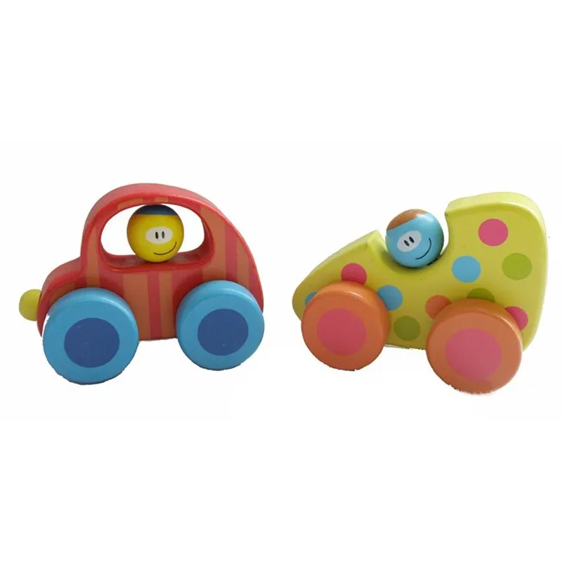 Случайный 1 шт. Маленький милый автомобиль игрушки для детей детские развивающие игрушки Мини мультяшный деревянный автомобиль модель подарок на день рождения для новорожденных Игрушки