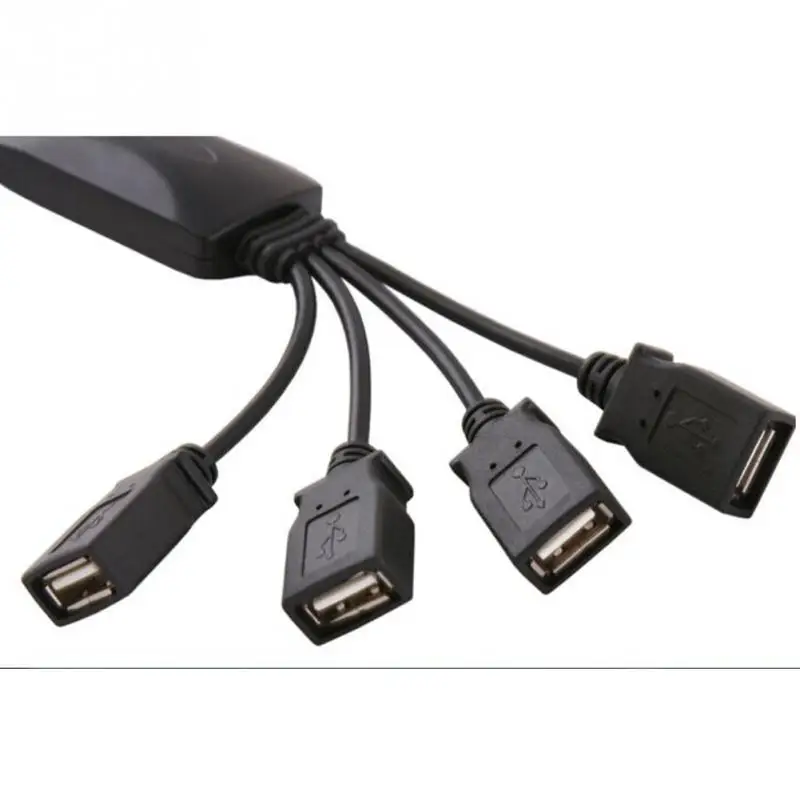 4 порта USB кабель, хаб расширения/сплиттер адаптер для портативных ПК USB 2,0 концентратор