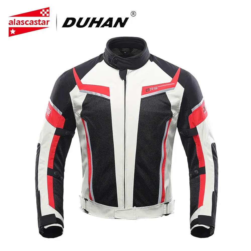 

DUHAN Motorcycle Jacket Men Summer Breathable Mesh Motocross Jacket Racing Moto Jacket Motorcycle Protective Gear Moto Clothing