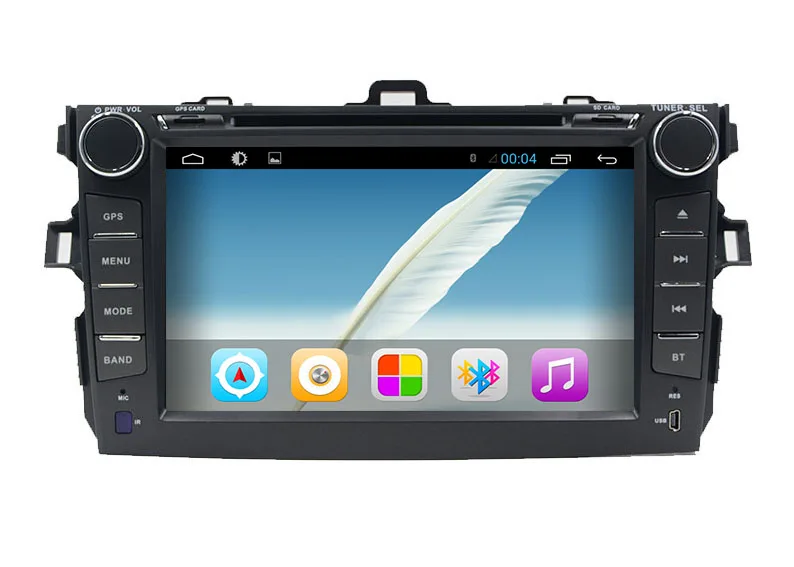 Discount Octa core Android 8.1 car dvd player for Toyota corolla 2007 2008 2009 2010 2011  2 din 1024*600  gps navigation car radio 6