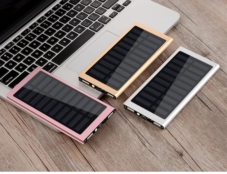 

20000mah solar Power Bank External Battery quick charge Dual USB Powerbank Portable phone Charger for iPhone 8 X Xiaomi MI8