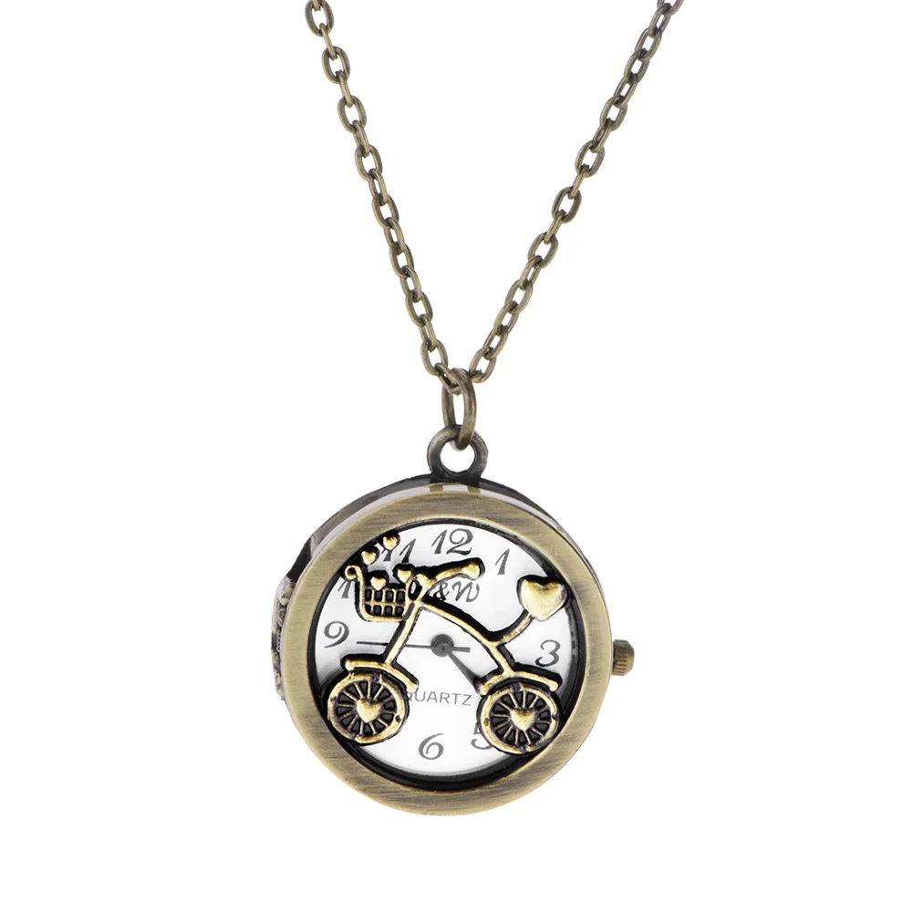 Creative Clock Vintage Women Men Watches Bike Bats Quartz Pocket Watch