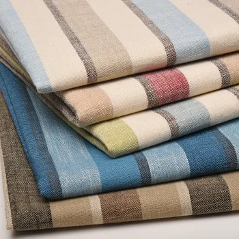 

1*1.5M Imitation Linen Cotton Linen Striped Plain Sofa Fabric Fine Linen Pillow Cushion Car Cover Linen Fabric DIY Handmade