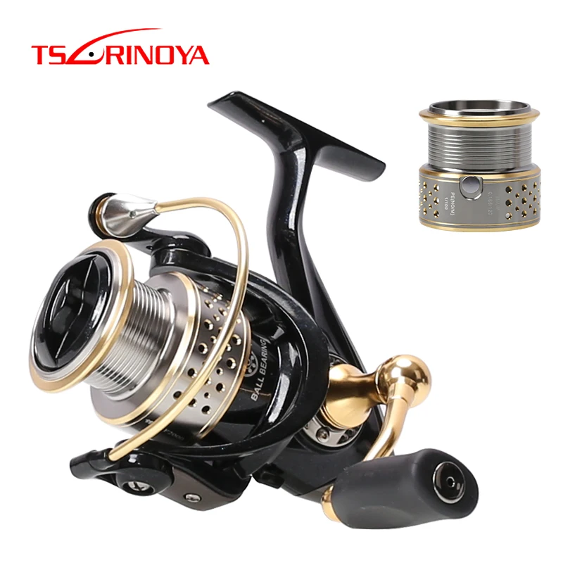 

TSURINOYA Fishing Reels 8+1 Ball Bearing Gear Ratio 5.2:1 Two spools Saltwater Lightweight Spinning Fishing Reel FSHANG 2000