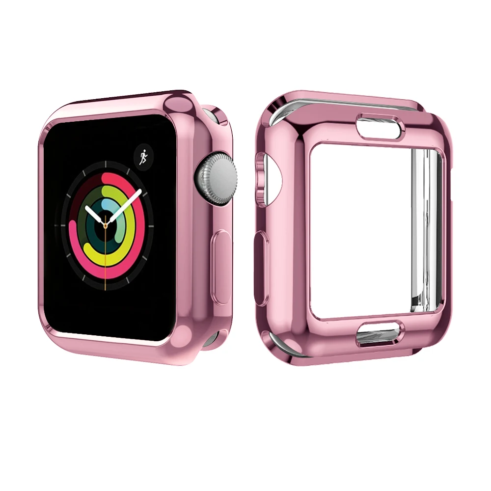 Watch Cover for Apple Watch case 42mm 38mm soft silicone Screen Protector case for iwatch series 3 2 1 All-around Ultra-thin