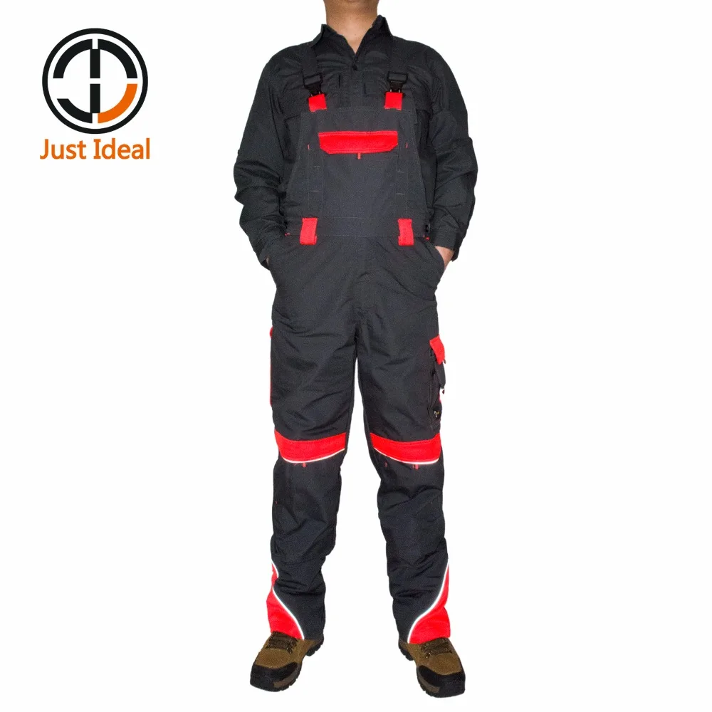 

Mens Cargo Bibpant Multi Pocket Canvas + High Visible Coverall Military Casual Long Full Length Overall Plus Size ID659