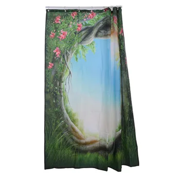 

High Quality Polyester Curtain Greenery Fairy Trees Enchanted Forest Shower Curtain Bathroom Decor Family Art Bath Accessories