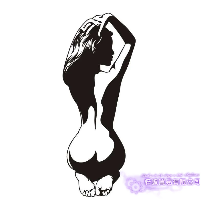 DCTAL Sexy Girl Decal Beauty Body Naked Sticker Wall Bathroom Woman Girl Wall KTV Pub Bar Shop Sticker