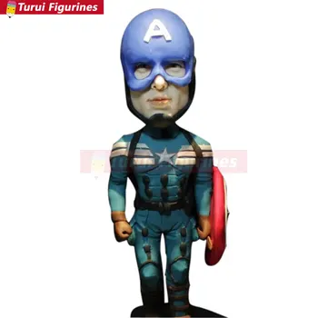 

Captain America Personalized Gift Clay Figurines Based on Customers' Photos Using As Birthday Cake Topper Husband Boyfriend Son