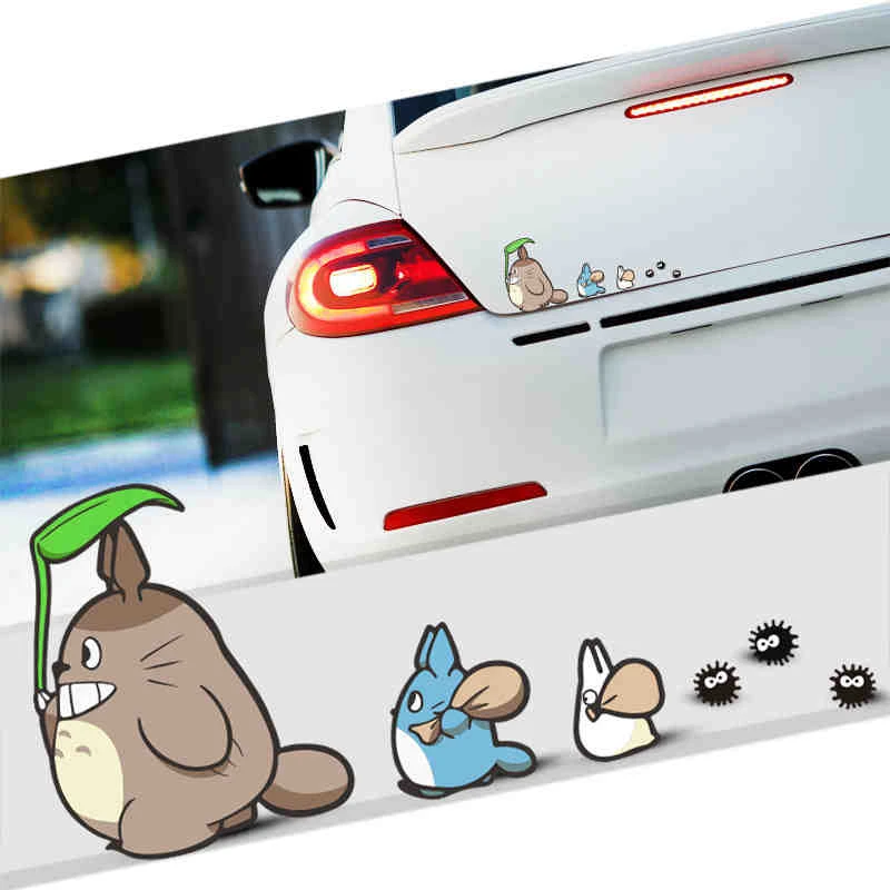 Noizzyとなりのトトロ車のステッカースタイリングアニメコミックhellaflush自動窓反射フロントガラスアクセサリー Car Stickers Aliexpress