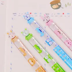 Комплект из 2 предметов Kawaii Канцелярские мультфильм животных правитель 12 см прекрасные очки кролика школьные принадлежности детям Twin