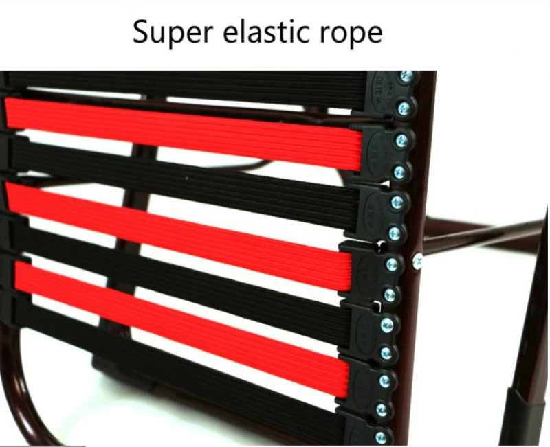 Multi-function Outdoor Healthy Deck Chair Creative Reclining Foldable Rubber Band Chair Breathable Beach Elastic Strip Chair