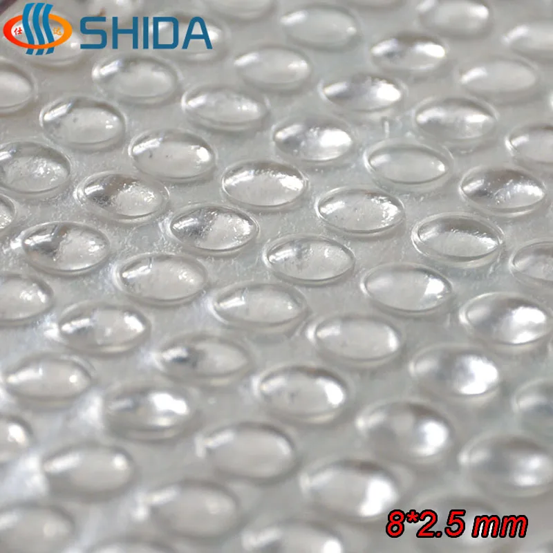 500PCS 8*2.5mm Self Adhesive High Clear Anti Slip Silicone Rubber