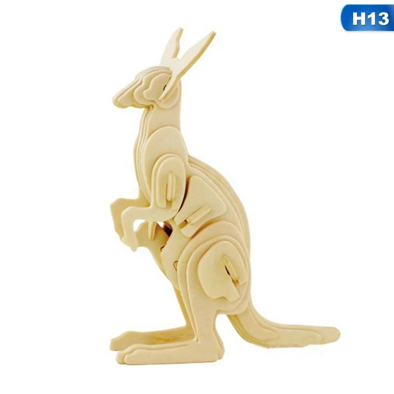 3D деревянная модель-головоломка, игрушка для детей, развивающие игрушки для творчества, крыса, крупный рогатый скот, тигр, кролик, дракон, лошадь, овца, обезьяна, собака, свинья