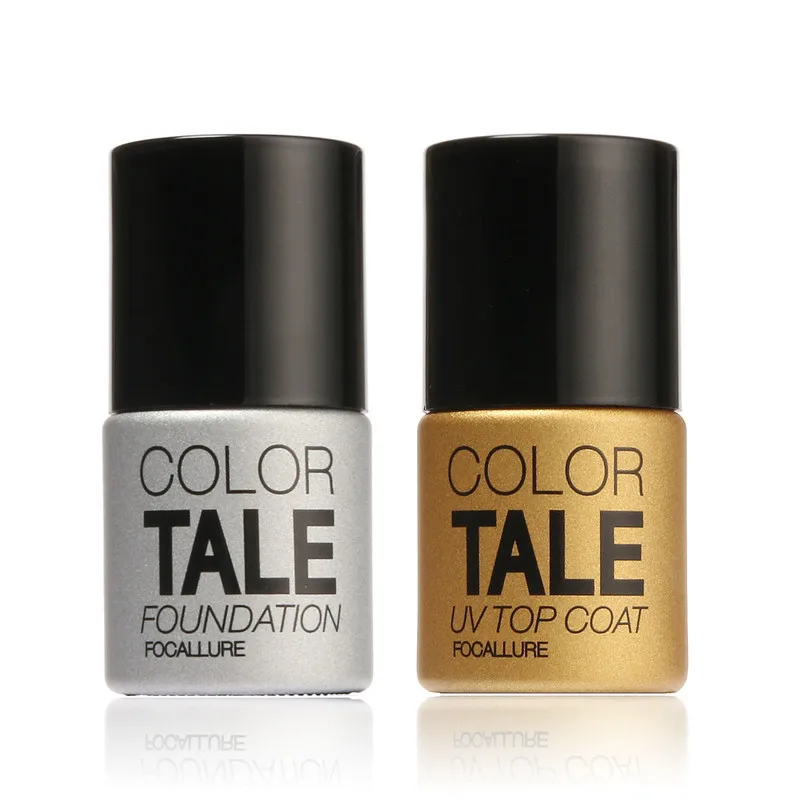 Focallure Diamond Nail Gel Top Coat Top it off + Base Coat Foundation for UV Gel Polish Nail
