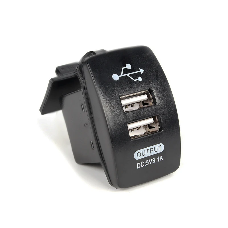 Двойное зарядное устройство USB для автомобильного мотоцикла прикуриватель