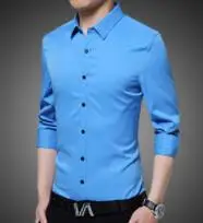 Пятно осенний продукт Чистый хлопок Оксфорд рубашка человек с длинным рукавом простой цвет Повседневная мужская рубашка-dbg-E51
