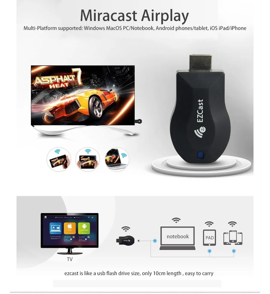 M2 DLNA Airplay WiFi Дисплей приемник ключ Miracast tv stick 1080 P приемник Поддержка Windows IOS Andriod