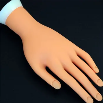 

Permanent Makeup 1Pcs Flexible Soft Plastic Flectional Mannequin Model Fake Hand Nail Art Practice Manicure Tool