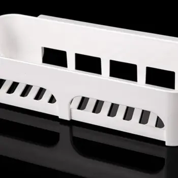 

Bathroom Shelf Adhesive Badkamer Storage Rack Home Kitchen Storage Holder Organizer Sucker Cup Wall Basket Bathroom Accessories